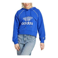 (WMNS) adidas Big Logo Hoodie 'Blue' IK0487