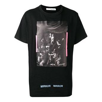 Off-White Black Printing Pattern Short Sleeve 'Black White' OMAA002S170010891088-CA06