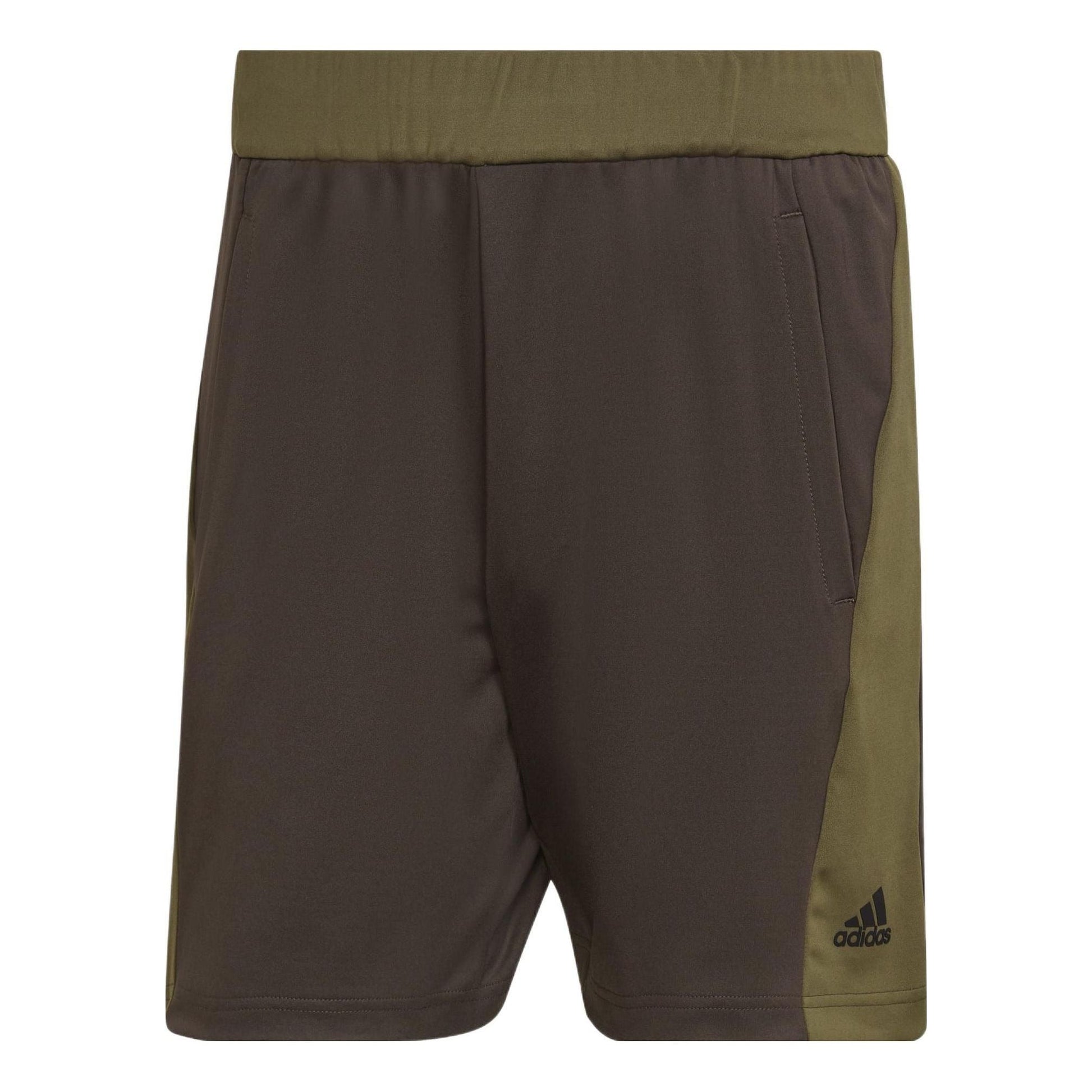 Men's adidas Yoga Training Shorts Colorblock Casual Sports Brown HC4432