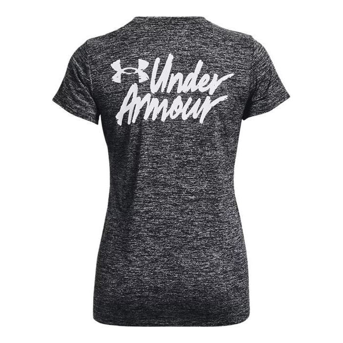 (WMNS) Under Armour Tech Twist Graphic Short Sleeve T-Shirt 'Dark Grey' 1379489-001