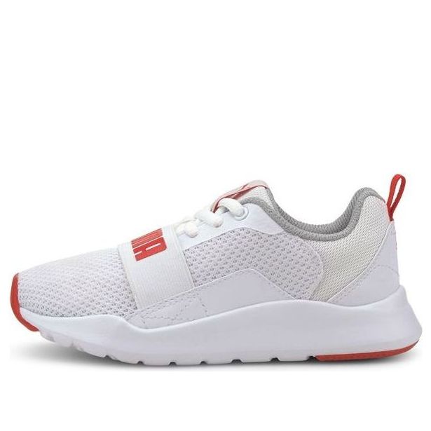 (PS) PUMA Wired SoftFoam Running Shoes White/Red 366903-14