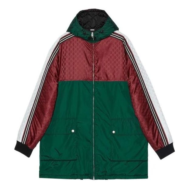 Gucci GG Jacquard Nylon Jacket 'Green Red' 590746-Z4039-6705