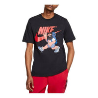 Men's Nike Casual Logo Alphabet Printing Short Sleeve Black T-Shirt CW2305-010