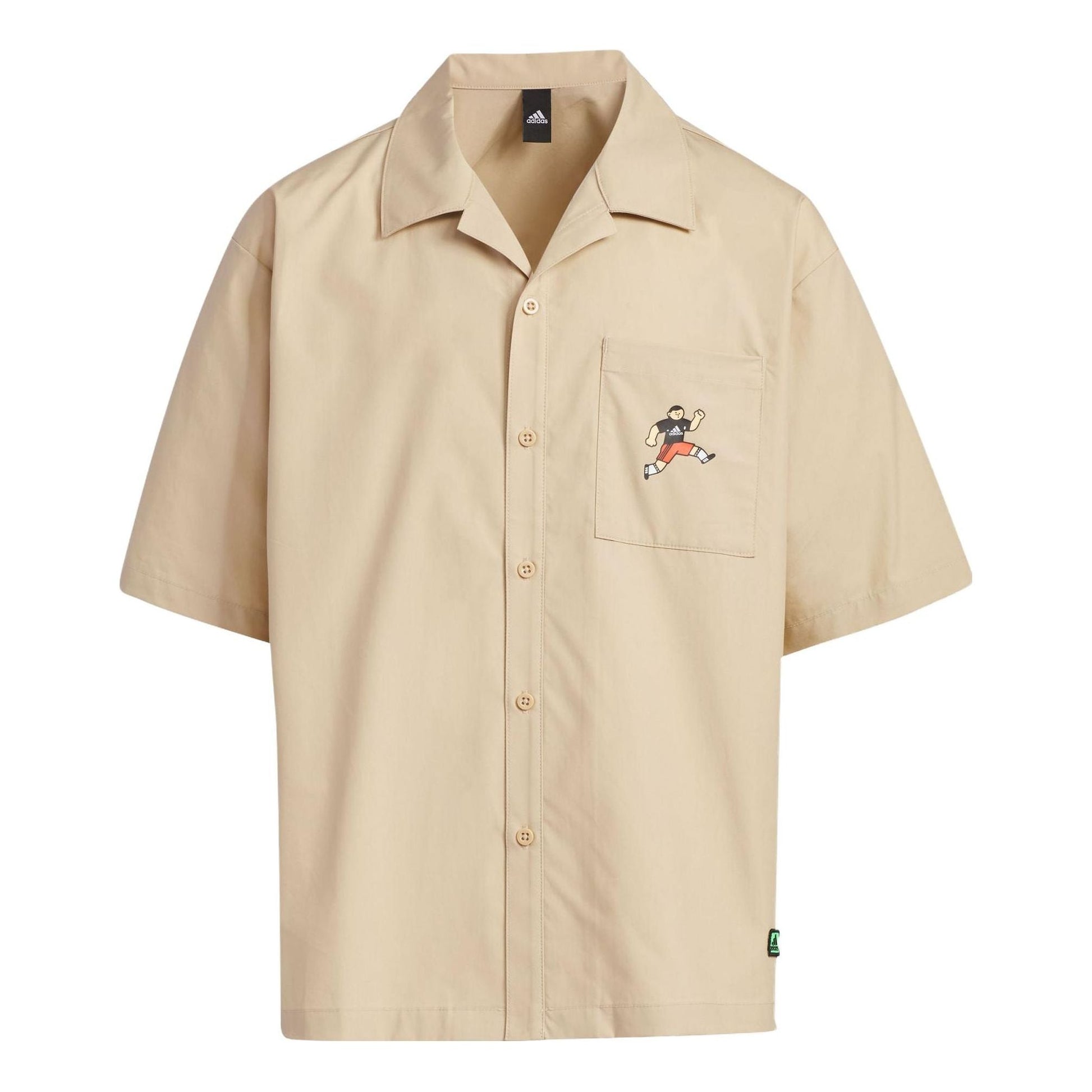 (GS) adidas x Seebin Short Sleeve Shirt 'Tan' IN3269