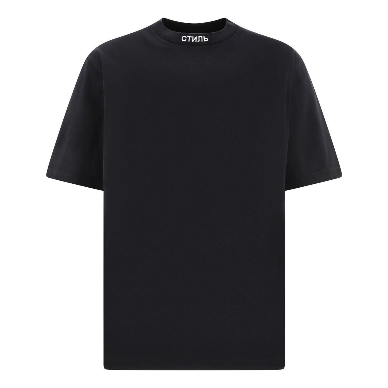 HERON PRESTON Fw22 Logo-Patch Cotton T-shirt 'Black' HMAA034C99JER0011001