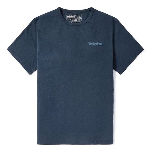Men's Timberland Printing Short Sleeve Round Neck Blue A2B78433