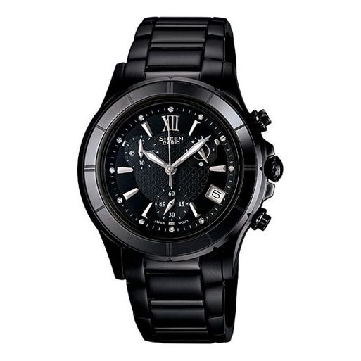 CASIO SHEEN Waterproof Stainless Steel Strap Black Analog SHE-5516BD-1A