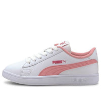 (PS) PUMA Smash V2 L Casual Board Shoes White/Pink 365324-18