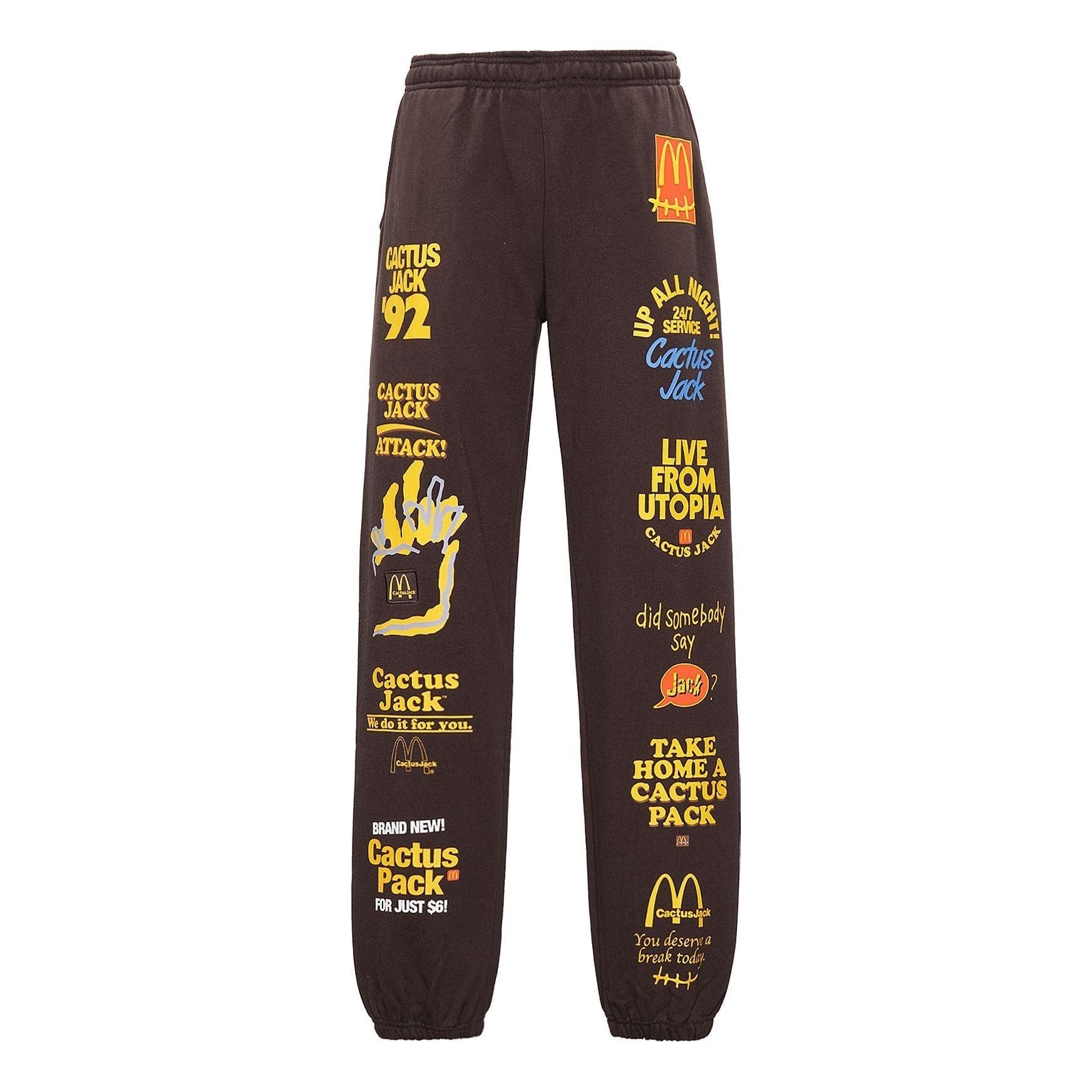 Travis Scott x McDonald's Sticker Bomb Sweatpants 'Brown' TC-23