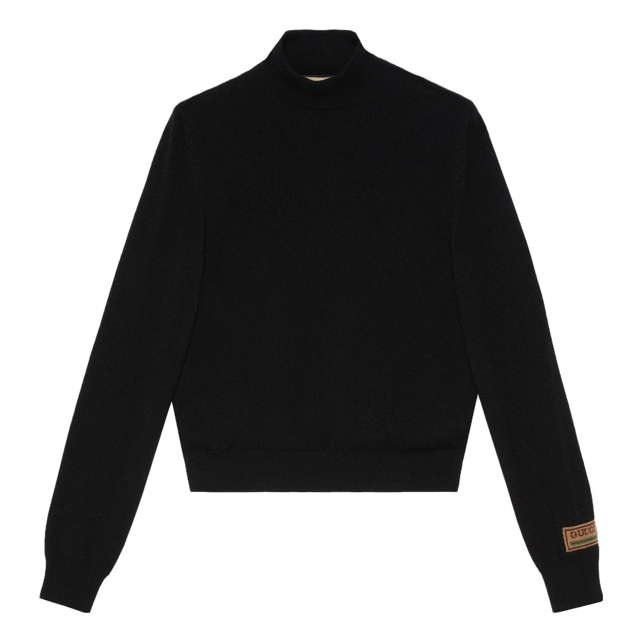 Gucci Cashmere Polo Neck With Gucci Intarsia 'Black' 694752-XKCD3-1152
