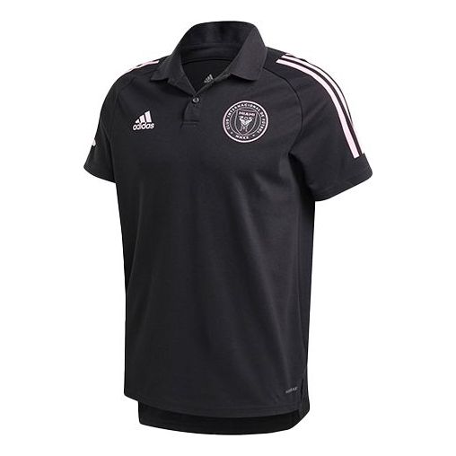 adidas Soccer/Football Sports Training Fan Edition Inter Milan Short Sleeve Polo Shirt Black FI1720