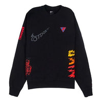Men's Nike Graffiti Printing Round Neck Black CJ5055-010