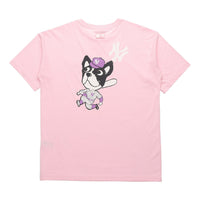 MLB Cartoon Series New York Yankees Printing Sports Round Neck Loose Short Sleeve Unisex Pink Red 31TSCM031-50P