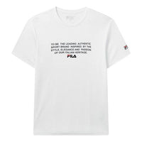FILA Printing LOGO Embroidered Short Sleeve White F61M028105F-WT
