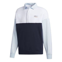 Men's adidas neo Colorblock Casual Polo Sports Ink Blue GQ2168