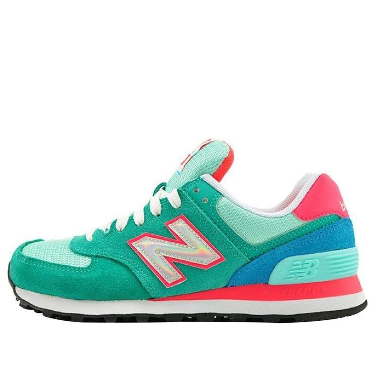 (WMNS) New Balance 574 Series Sneakers 'Green Red' WL574HPB
