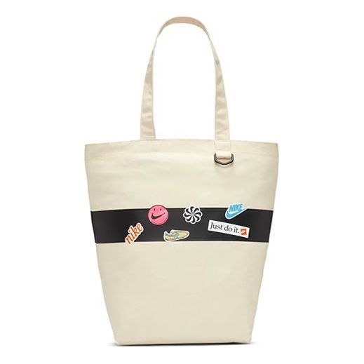 Nike Heritage Tote Bag 'Natural White Light Current Blue' BA6447-110