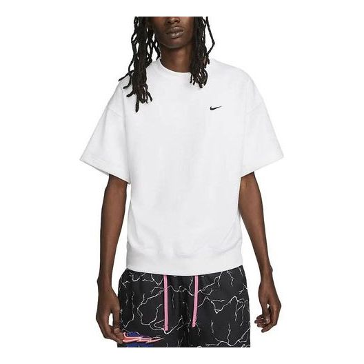 Nike Solo Swoosh Short-Sleeve French Terry Top 'White' DX0880-100