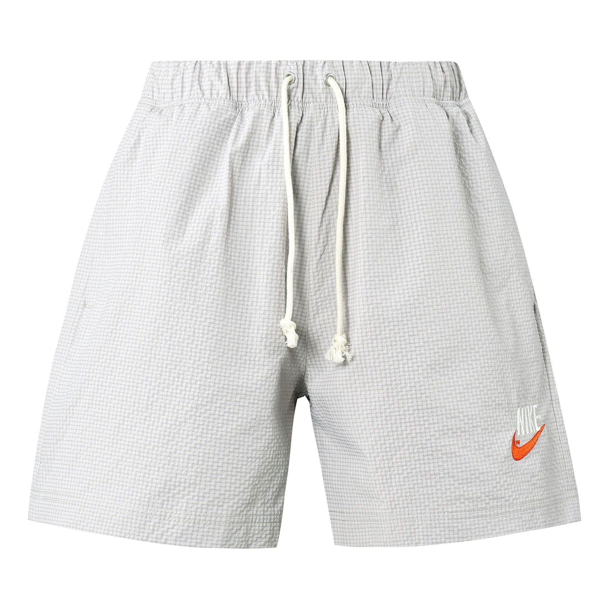 Nike Sportswear Solid Color Logo Micro Mark waterproof Woven Sports Shorts Gray DM5282-012