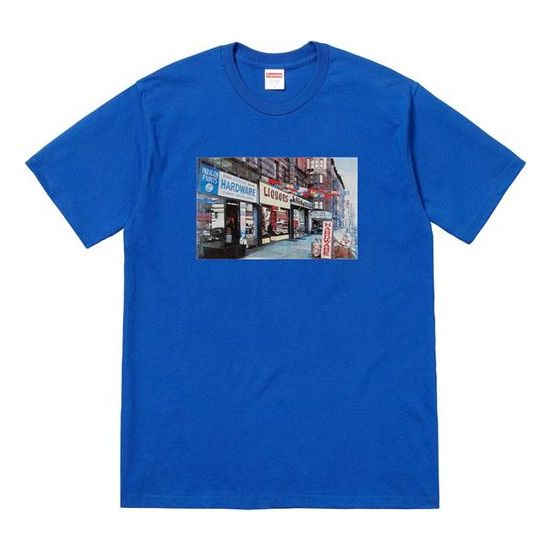 Supreme SS18 Hardware Tee Royal Printing Short Sleeve Unisex Blue SUP-SS18-513