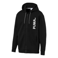PUMA Alphabet Printing Casual Sports Hooded Jacket Black 57800001