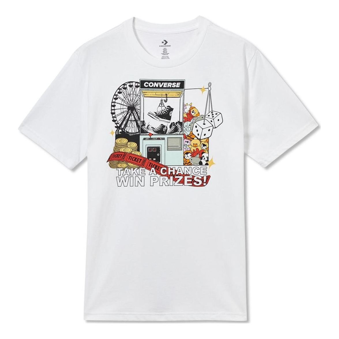 Converse Claw Machine Graphic Tee Asia Sizing 'White' 10023457-A02