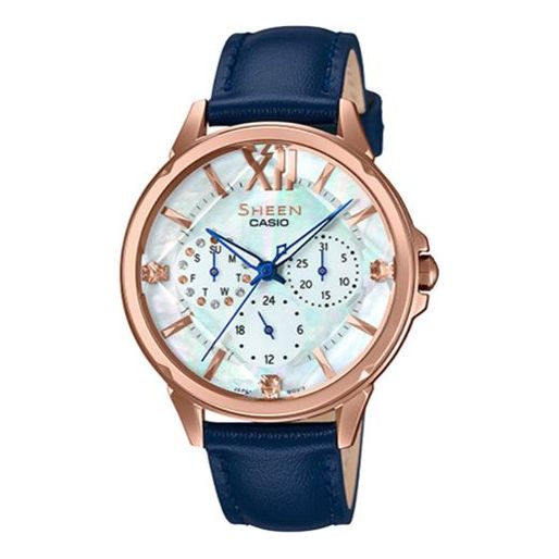 CASIO Female SHEEN Japan / South Korea Fashion Rose Gold Analog SHE-3056PGL-7B