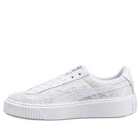 (WMNS) PUMA Basket Platform FO 'Lace - White' 364091-01