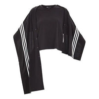 (WMNS) Y-3 SS21 Casual Shawl Round Neck Short Sleeve Black FN5696