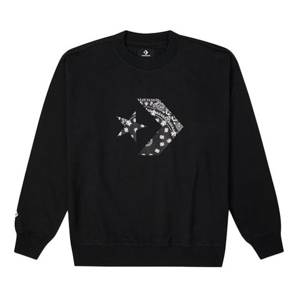Converse Star Chevron Paisley Pattern Sweatshirt Asia Sizing 'Black' 10023164-A02
