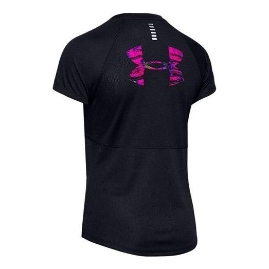 (WMNS) Under Armour Shanghai Graphic T-shirt 'Black Purple' 1348503-001