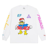 PALACE  Rapha Crossover Off Bike Cartoon Pattern Alphabet Long Sleeves Unisex White P19LS038