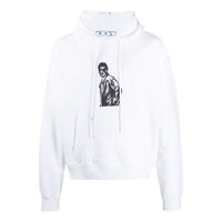 Off-White Logo Applique Hooded Sweater Men's White OMBB037F20FLE0080110