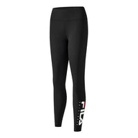 (WMNS) FILA Logo Printing Knitting Fitness Pants Black F11W128673F-BK