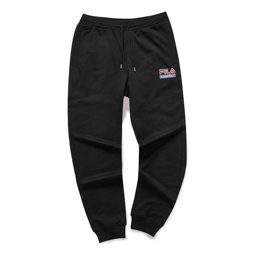 (WMNS) FILA FUSION Classic Colorblock Embroidered Logo Sports Pants Black T11W022601F-BK