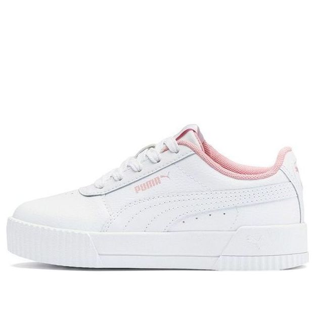 (PS) PUMA Carina L Casual Board Shoes White/Pink 370678-02