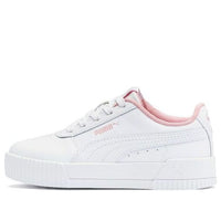 (PS) PUMA Carina L Casual Board Shoes White/Pink 370678-02