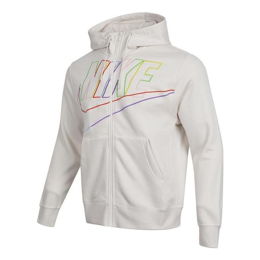 Nike Club Fleece Logo Jacket 'White' DX0536-030
