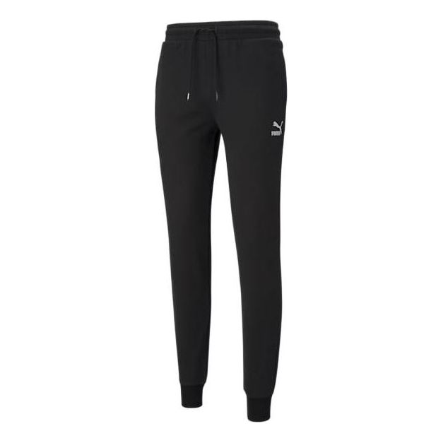 PUMA Classics Cuffed Sweatpants 'Black White' 530090-01