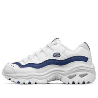 (WMNS) Skechers Energy-Over Joy Low Running Shoes White/Blue 13412-WBLU