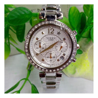 CASIO SHEEN Waterproof Stainless Steel Strap White Analog SHN-5014D-7A