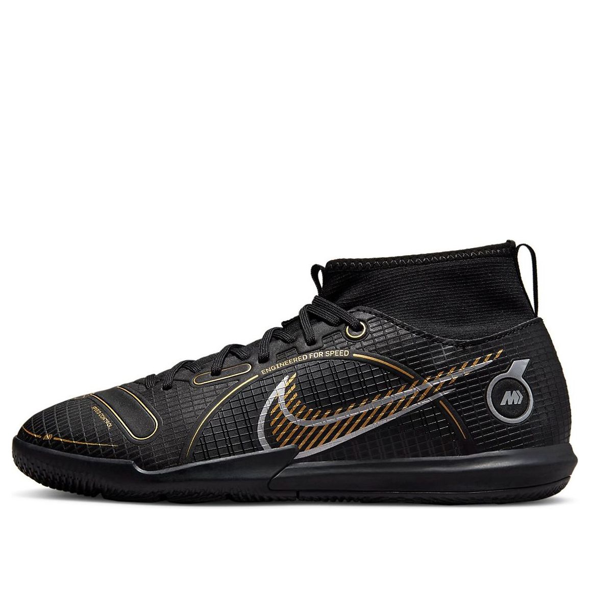(GS) Nike Mercurial Superfly 8 Academy IC 'Black Metallic Gold' DJ2860-007