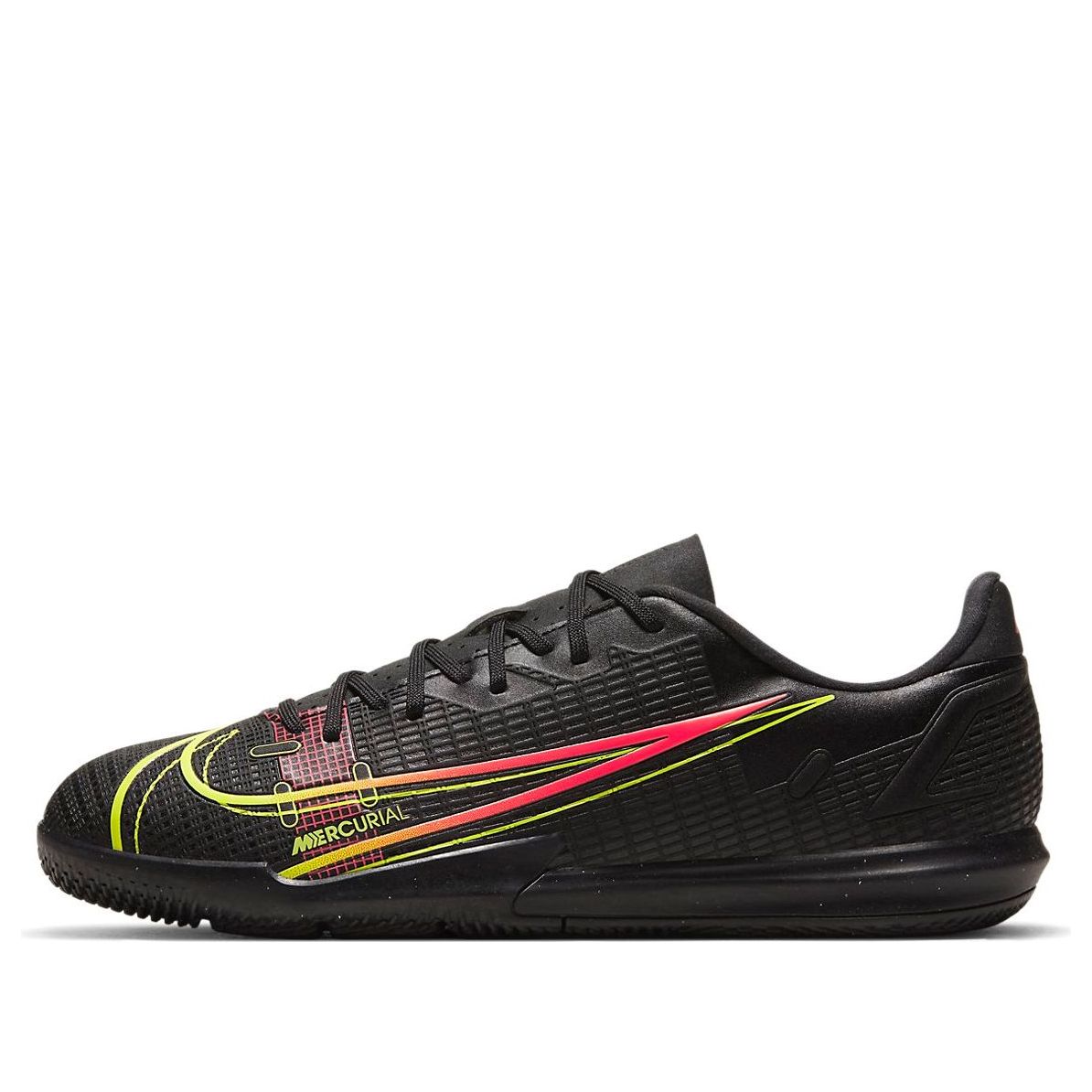 (GS) Nike Mercurial Vapor 14 Academy IC 'Black Yellow Red' CV0815-090
