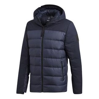 adidas Outdoor hooded With Down Feather Jacket Blue CY8620