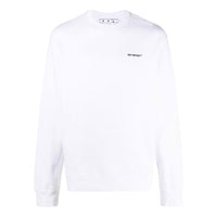 Men's Off-White SS22 Solid Color Logo Printing Round Neck Long Sleeves Version White OMBA057F22FLE01101100110
