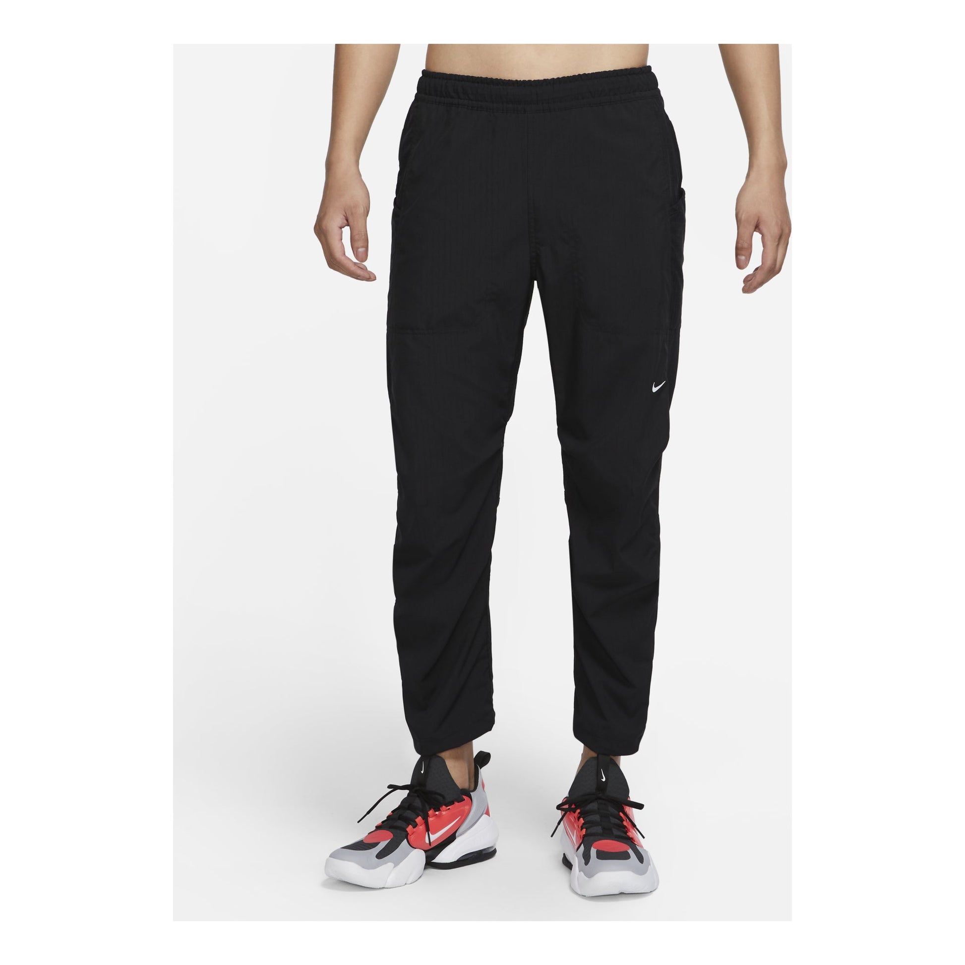 Men's Nike Dri-Fit Solid Color Logo Embroidered Drawstring Lacing Sports Pants/Trousers/Joggers Black DQ4823-010