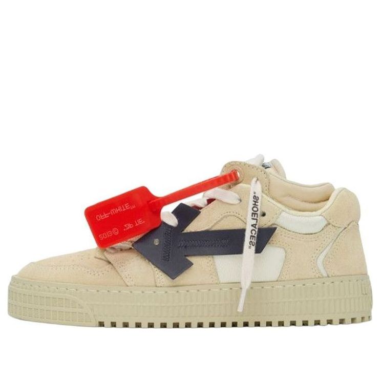 (WMNS) Off-White Off-Court Low Sneakers 'Beige Black' OWIA181F20LEA0016146
