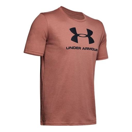 Men's Under Armour Sportstyle Training Sports Short Sleeve Brown 1329590-226