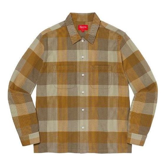 Supreme Plaid Flannel Shirt 'Yellow White' SUP-FW21-212