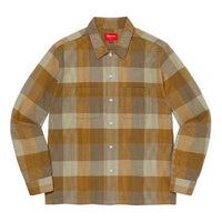 Supreme Plaid Flannel Shirt 'Yellow White' SUP-FW21-212
